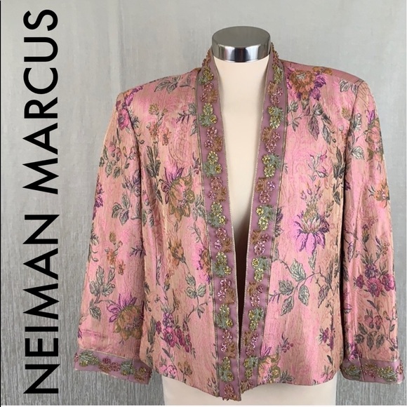 Neiman Marcus Jackets & Blazers - 👑 NEIMAN MARCUS BEADED FLORAL EVENING JACKET